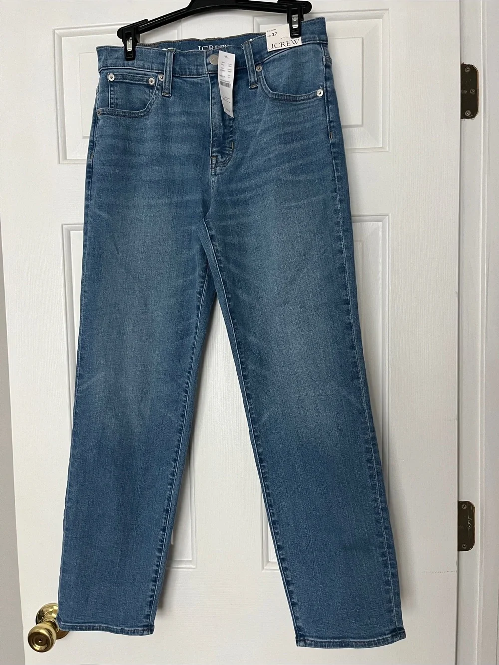 NWT J.Crew '03 Slim Mid-Rise Super-Stretch Jeans Sz 27 Remi Kara Wash